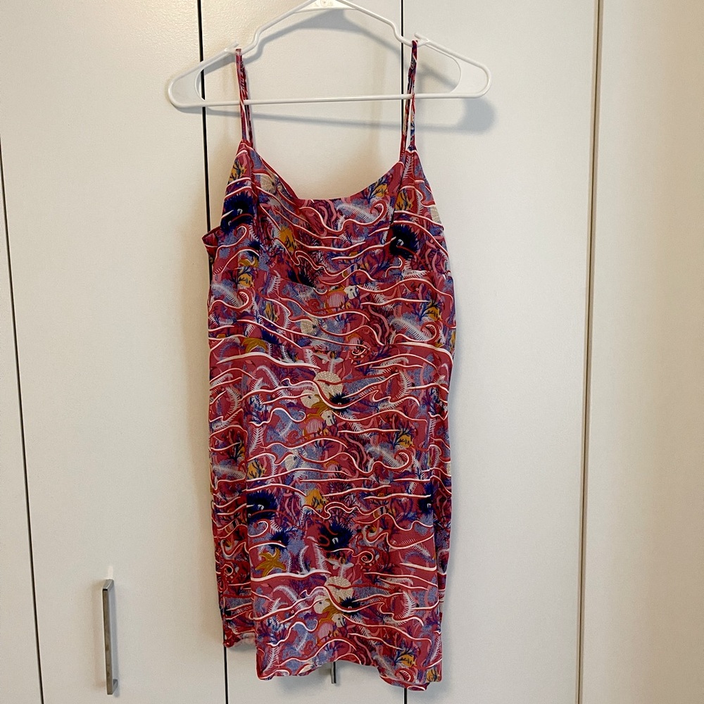 Aritzia Sunday’s Best Jackson Dress, Size L, Red Pattern